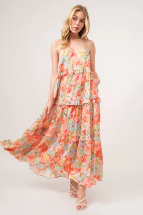 🌸 And The Why Floral Ruffled Tiered Maxi Cami Dress 🌸