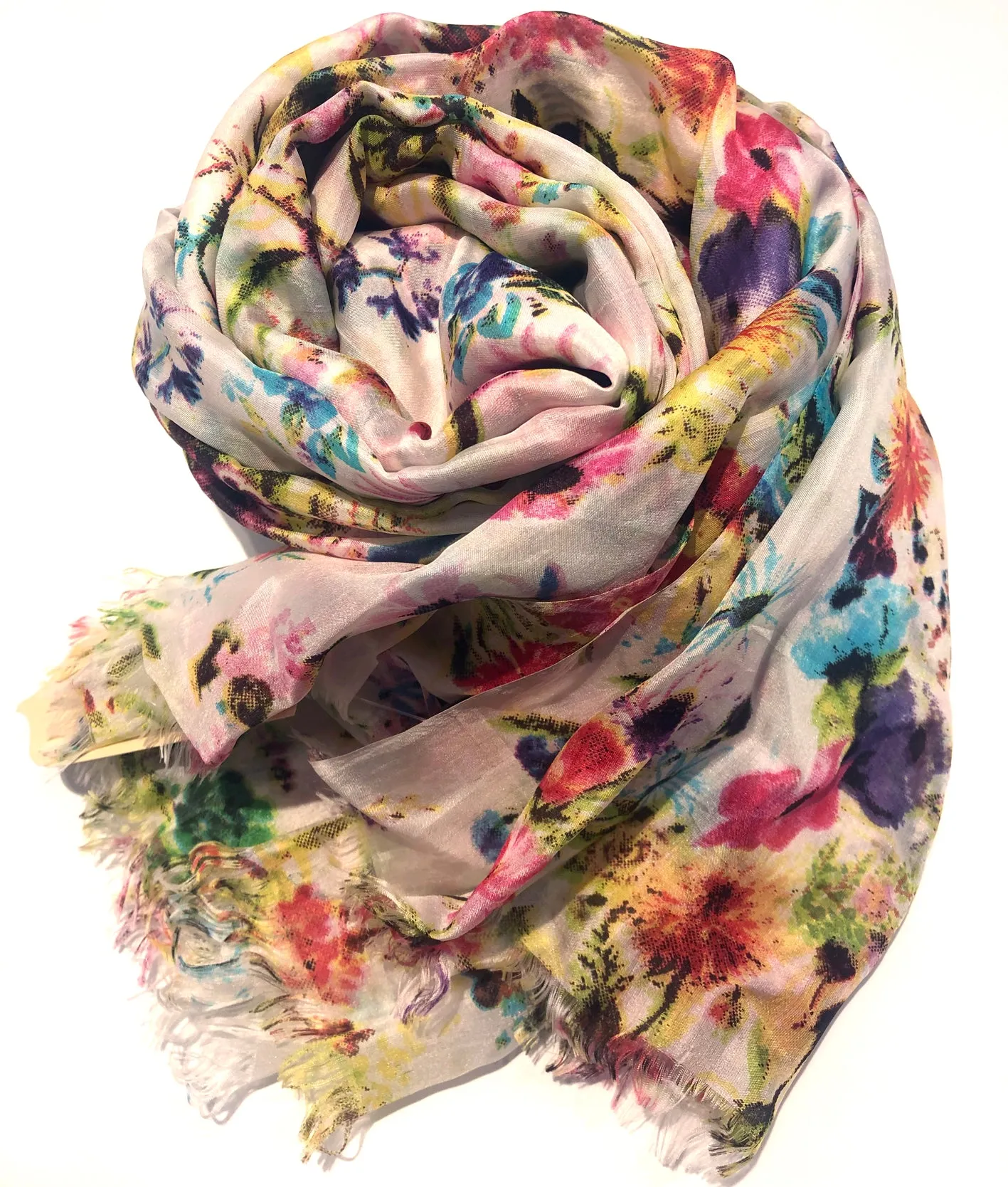 100% Natural Silk Printed XL Foulard ref-rfxlfs0001