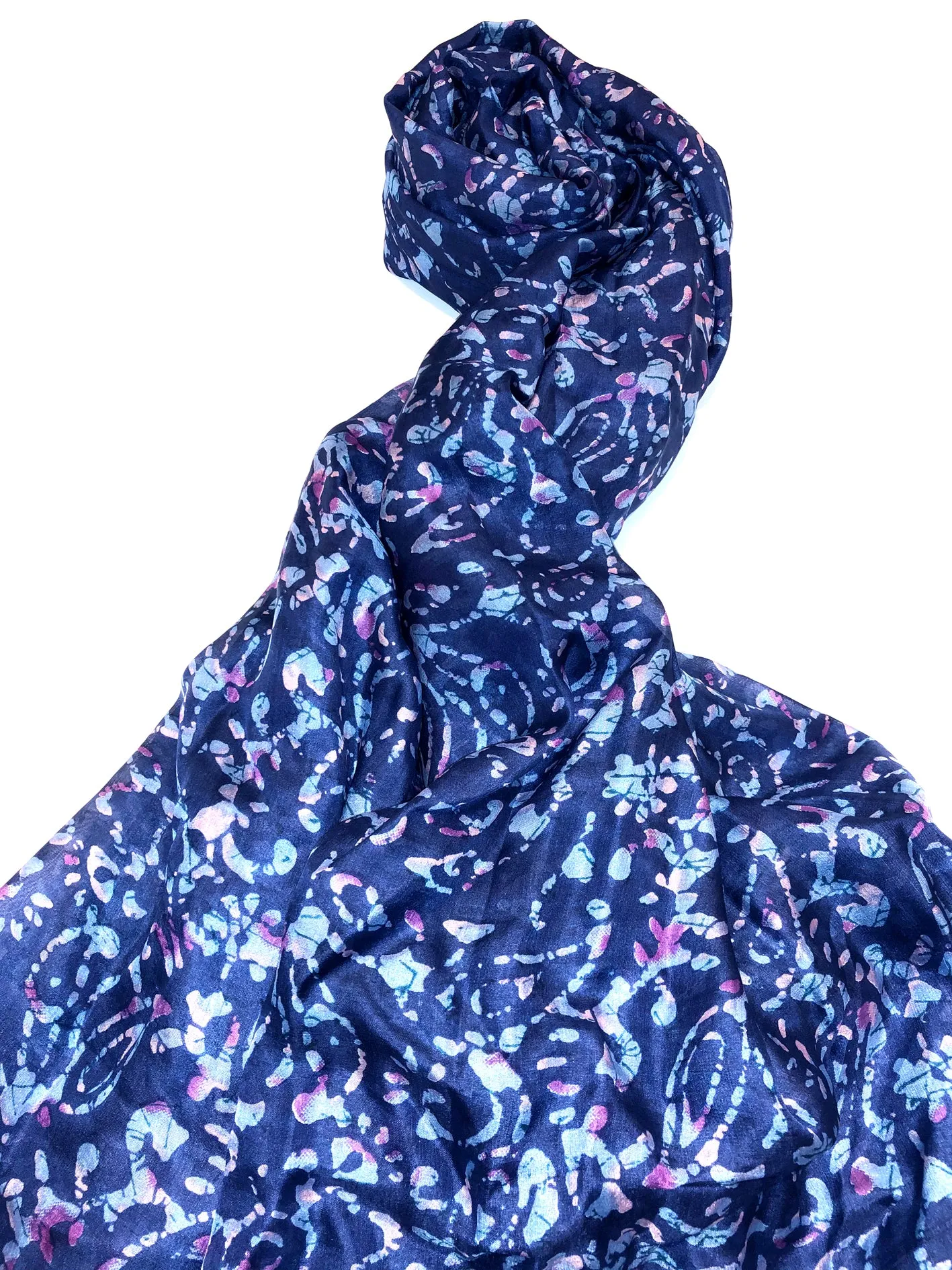 100% Natural Silk Printed XL Foulard ref-rfxlfs0004