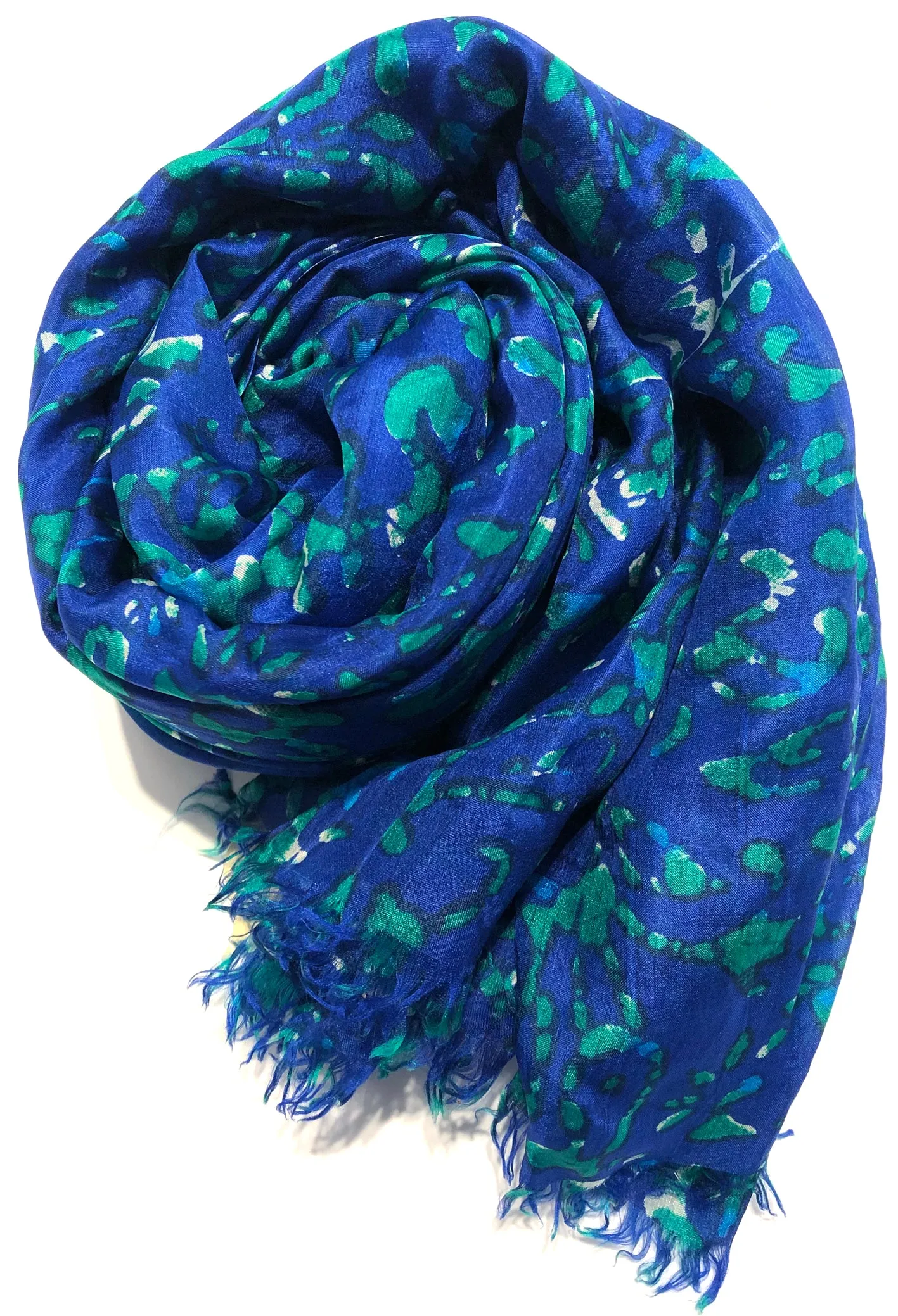 100% Natural Silk Printed XL Foulard ref-rfxlfs0005