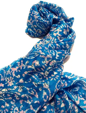 100% Natural Silk Printed XL Foulard ref-rfxlfs0006