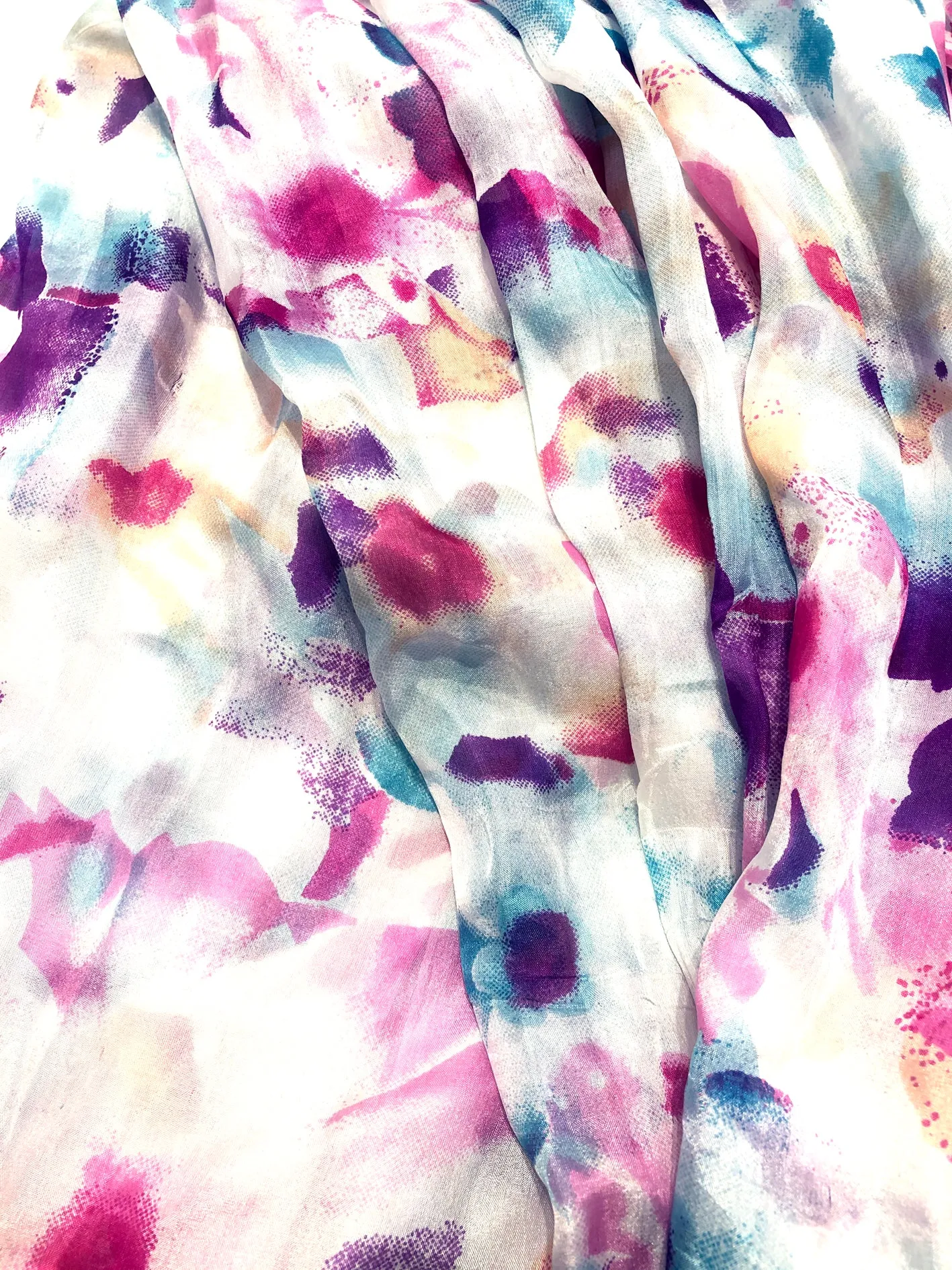 100% Natural Silk Printed XL Foulard ref-rfxlfs0008