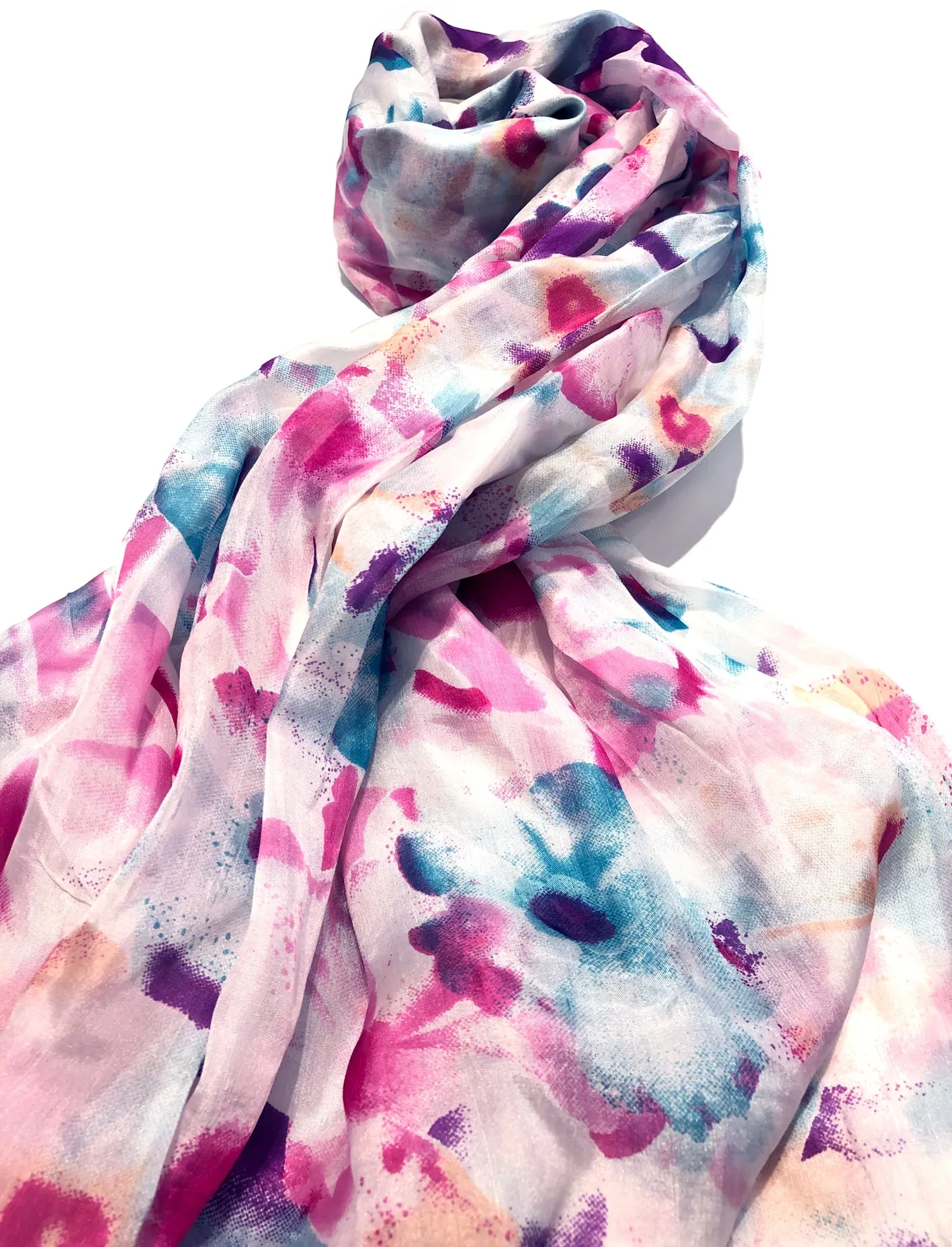 100% Natural Silk Printed XL Foulard ref-rfxlfs0008