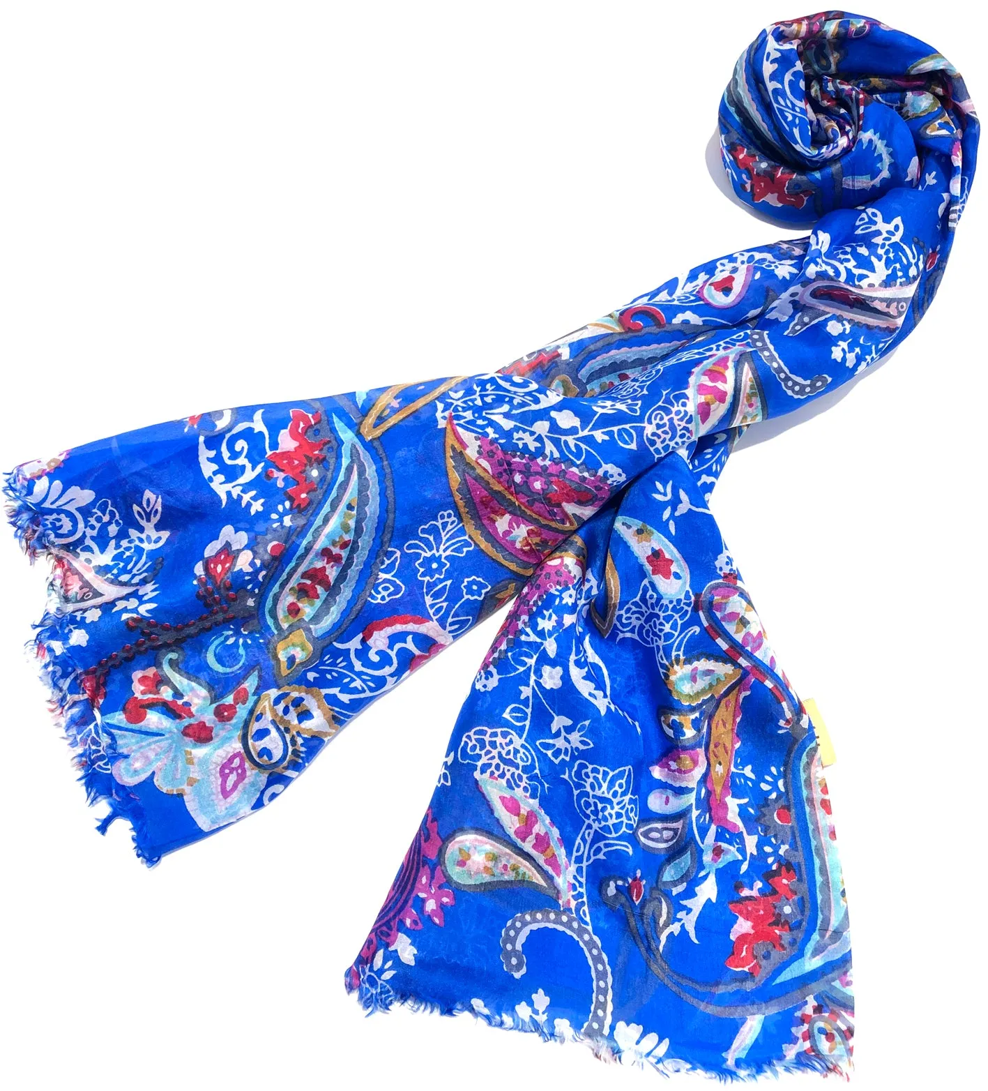 100% Natural Silk Printed XL Foulard ref-rfxlfs0012