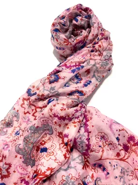 100% Natural Silk Printed XL Foulard ref-rfxlfs0022