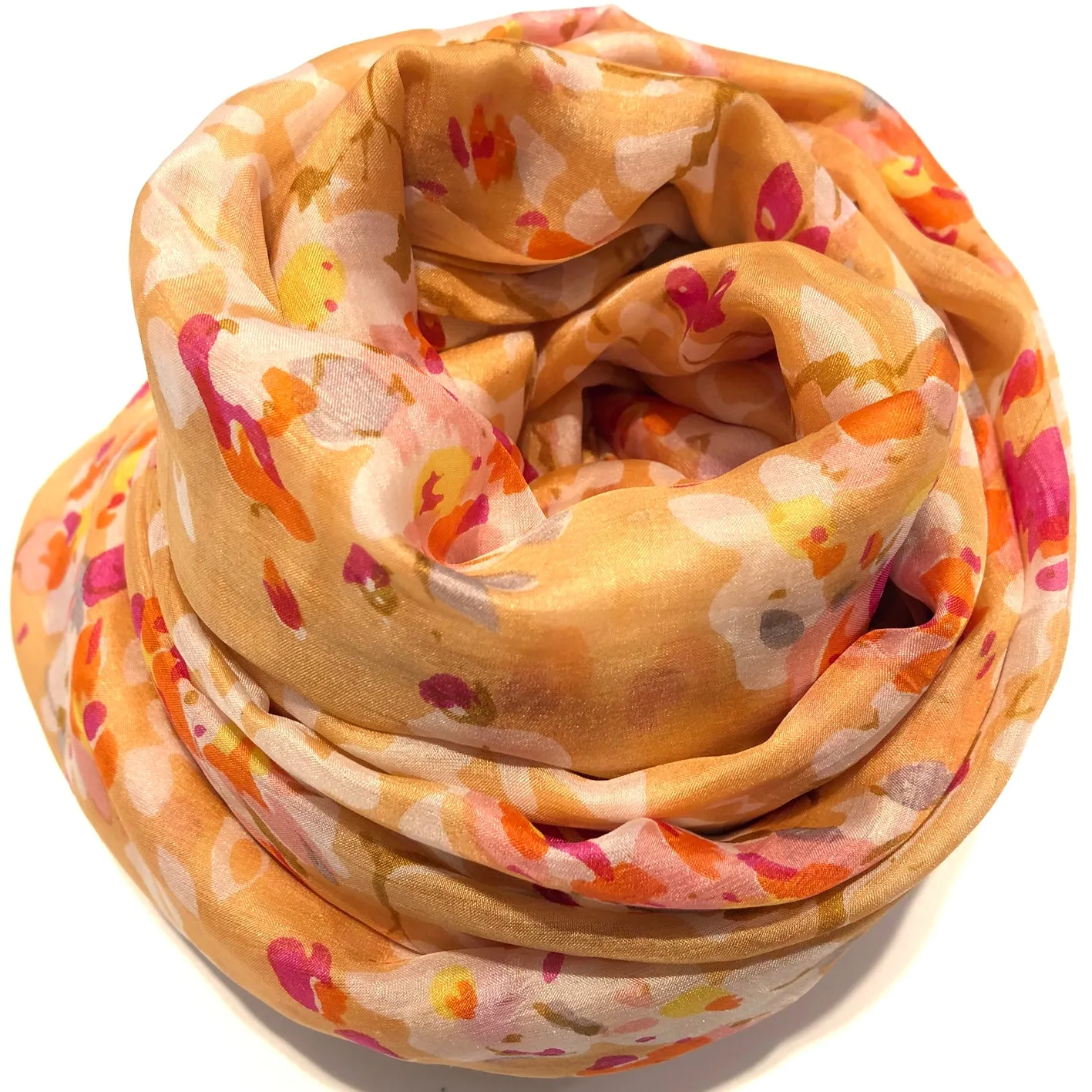 100% Natural Silk Printed XL Foulard ref-rfxlfs0041