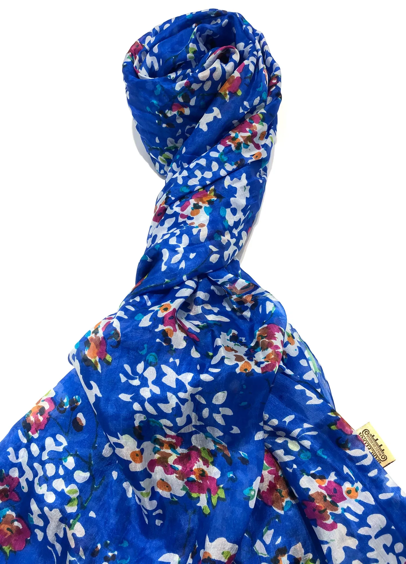 100% Natural Silk Printed XL Foulard ref-rfxlfs0044