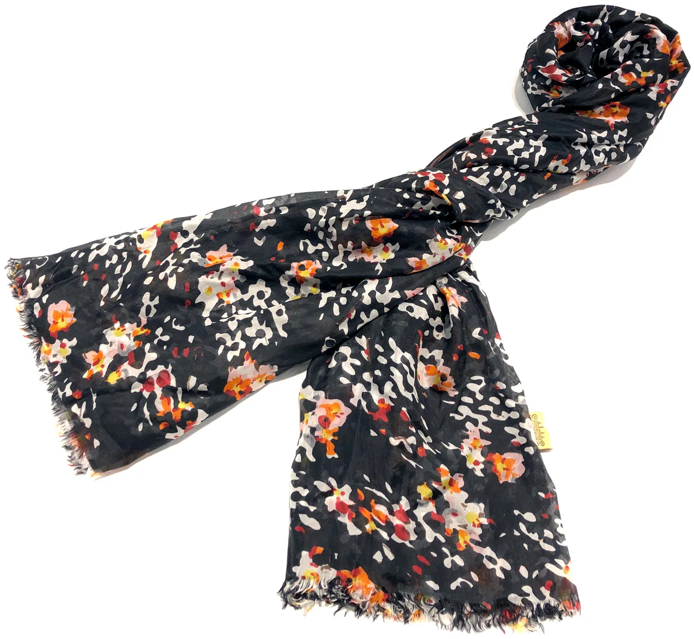 100% Natural Silk Printed XL Foulard ref-rfxlfs0045