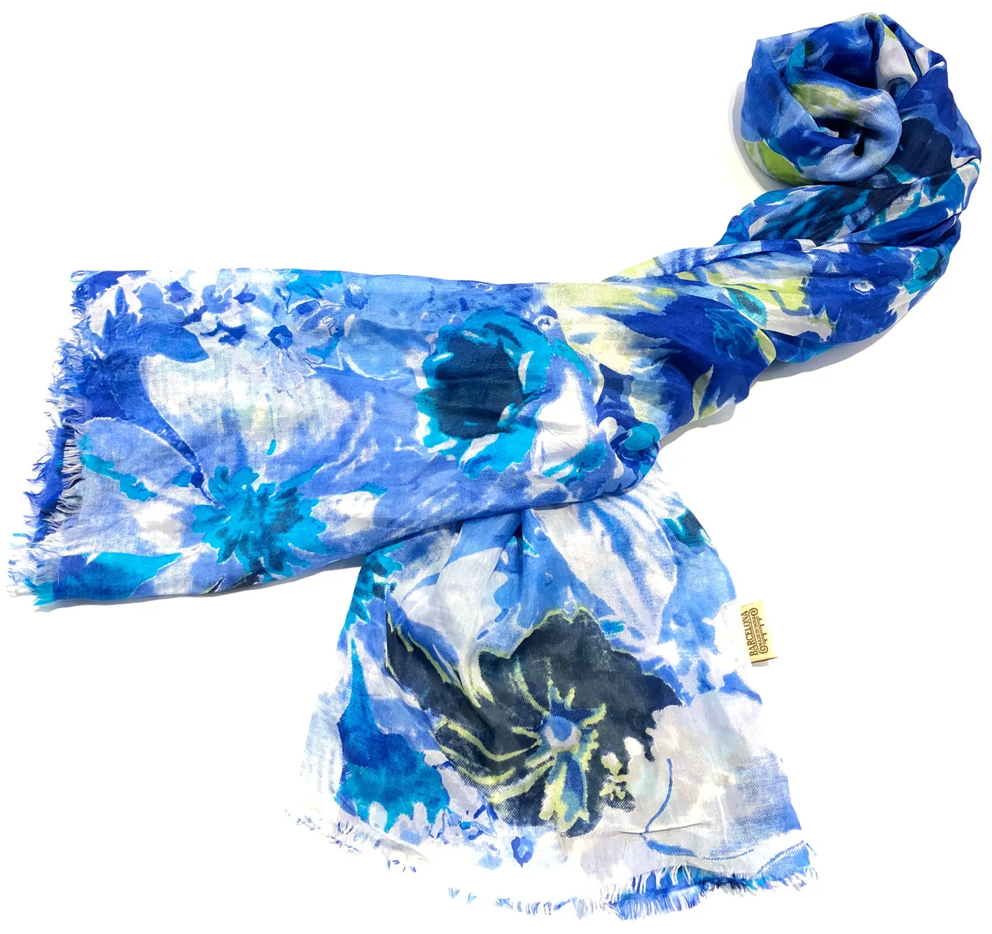 100% Natural Silk Printed XL Foulard ref-rfxlfs0047