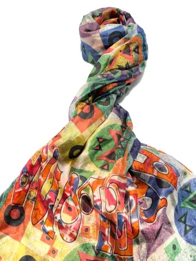 100% Natural Silk Printed XL Foulard ref-rfxlfs0049