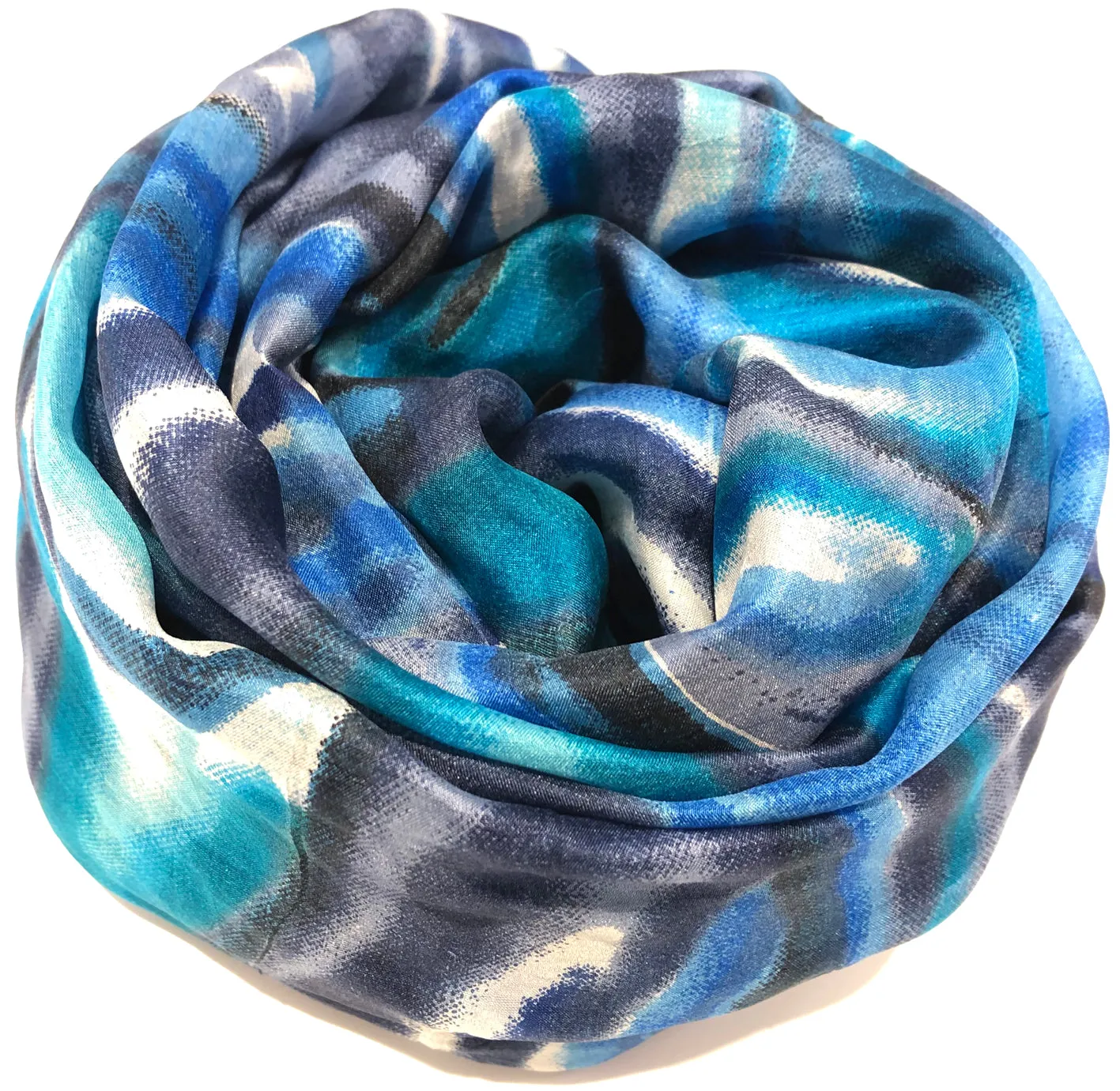 100% Natural Silk Printed XL Foulard ref-rfxlfs0067