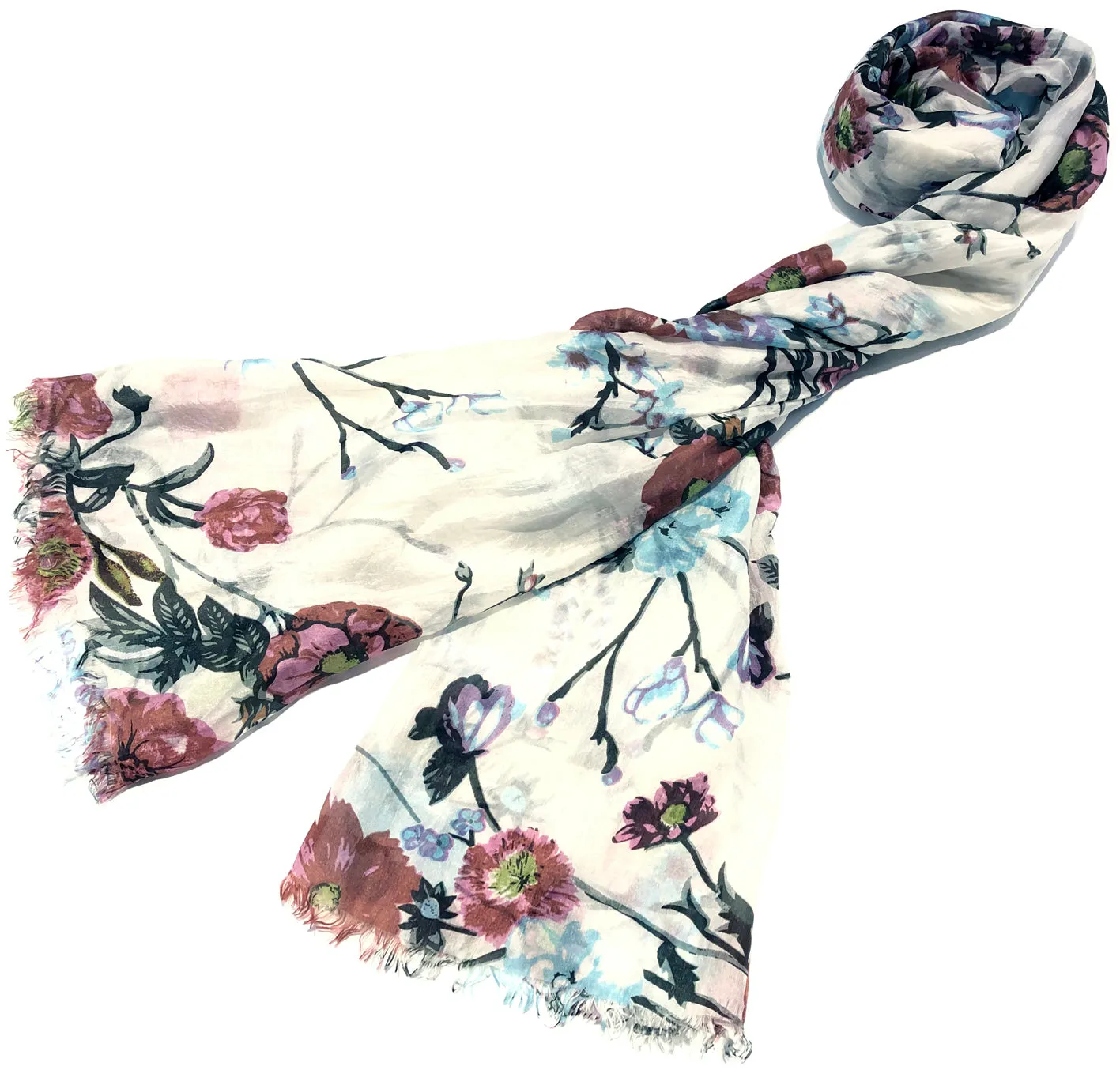 100% Natural Silk Printed XL Foulard ref-rfxlfs0085