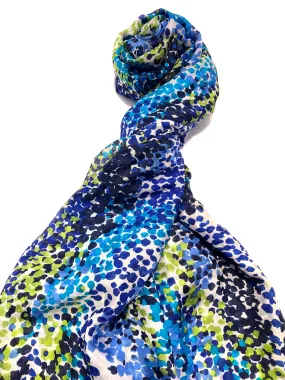 100% Natural Silk Printed XL Foulard ref-rfxlfs0089