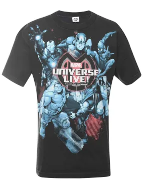 2000s Marvel Universe Live Printed T-shirt - M