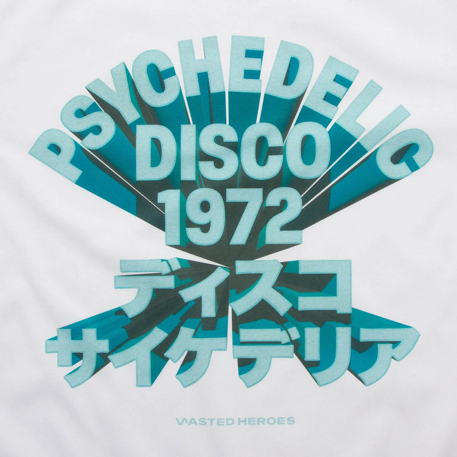 3D 1972 Psychedelic Disco Back Print - Tshirt - White