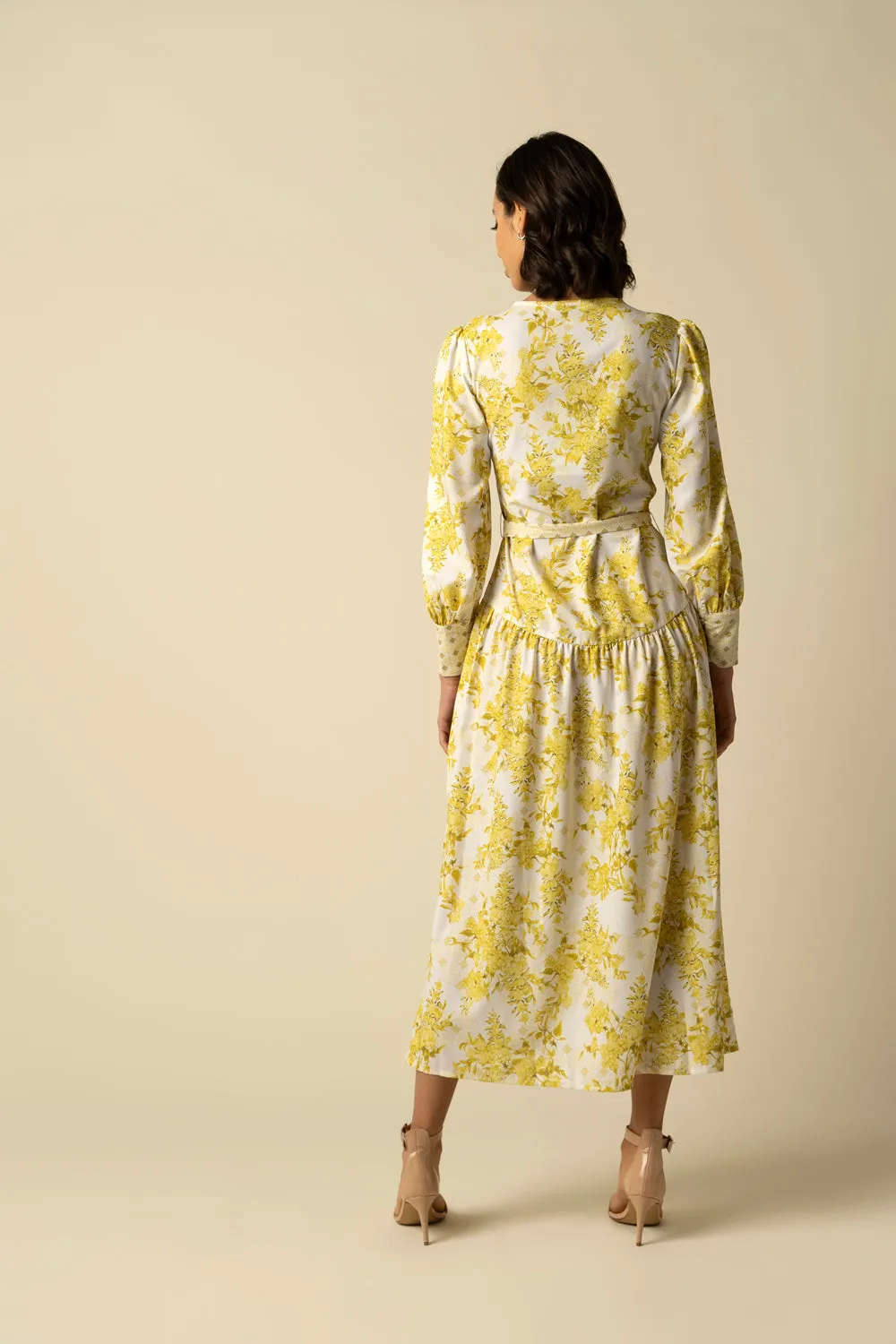 Aaliyah Yellow Cotton Dress