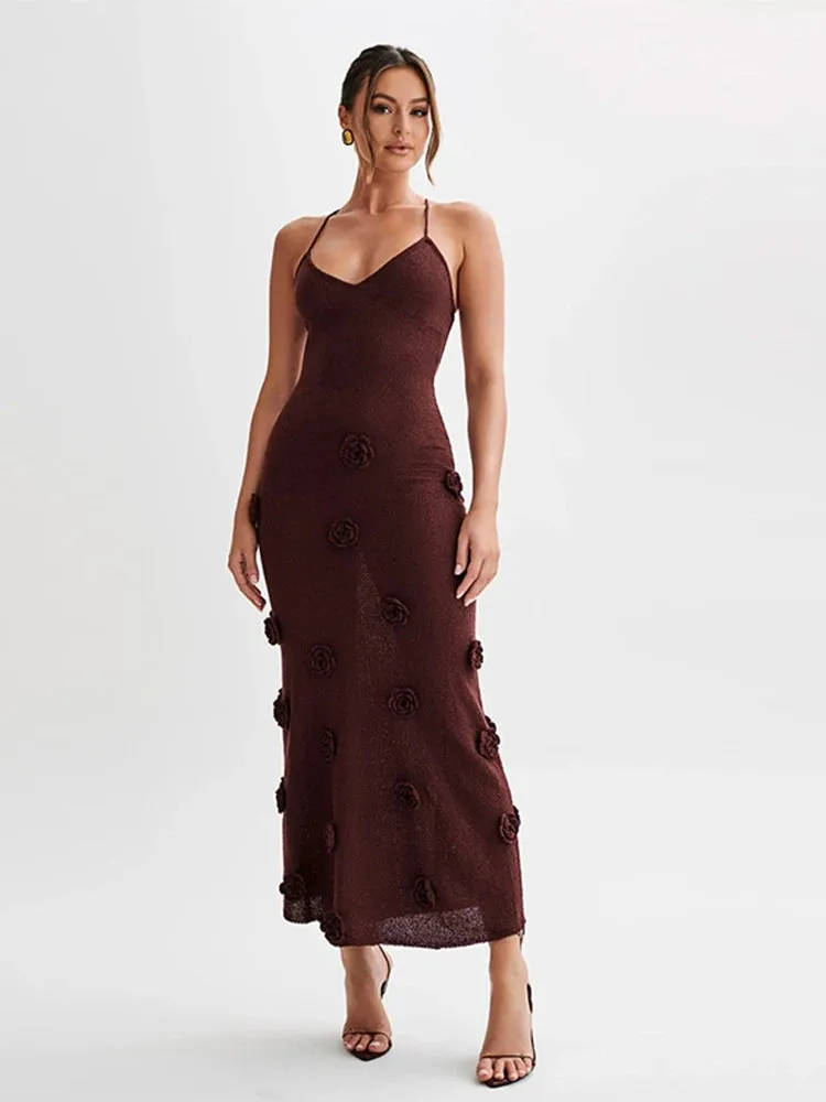 Adela - Fine knitted maxi summer dress