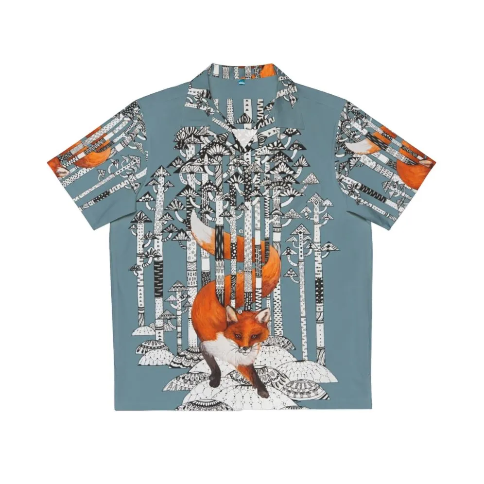 Adorable Fox Hawaiian Shirt for Winter Holiday - Cute Animal