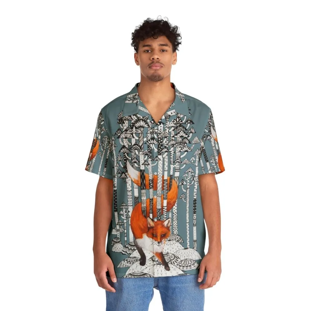 Adorable Fox Hawaiian Shirt for Winter Holiday - Cute Animal