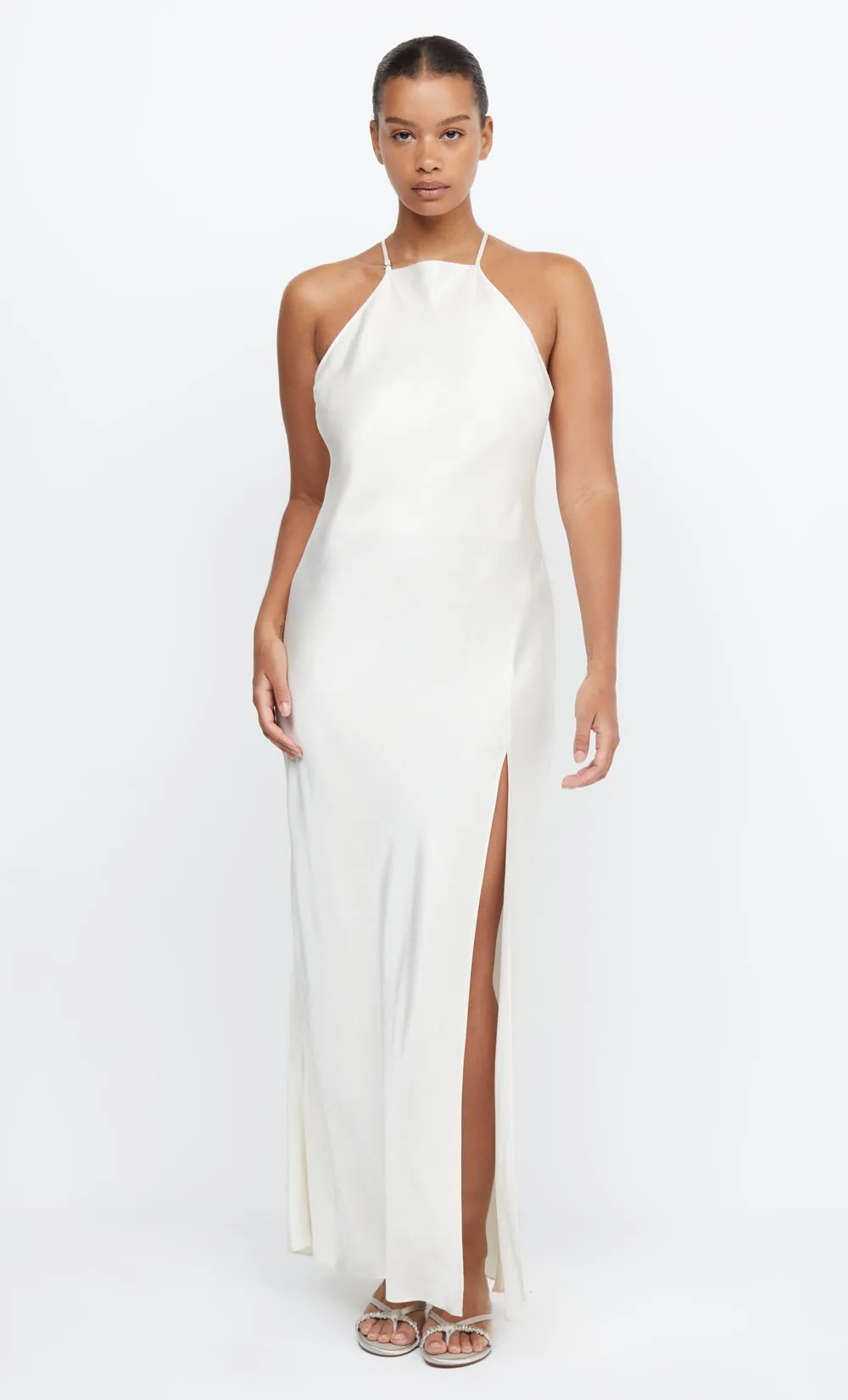 ADORE HALTER MAXI DRESS - CREAM