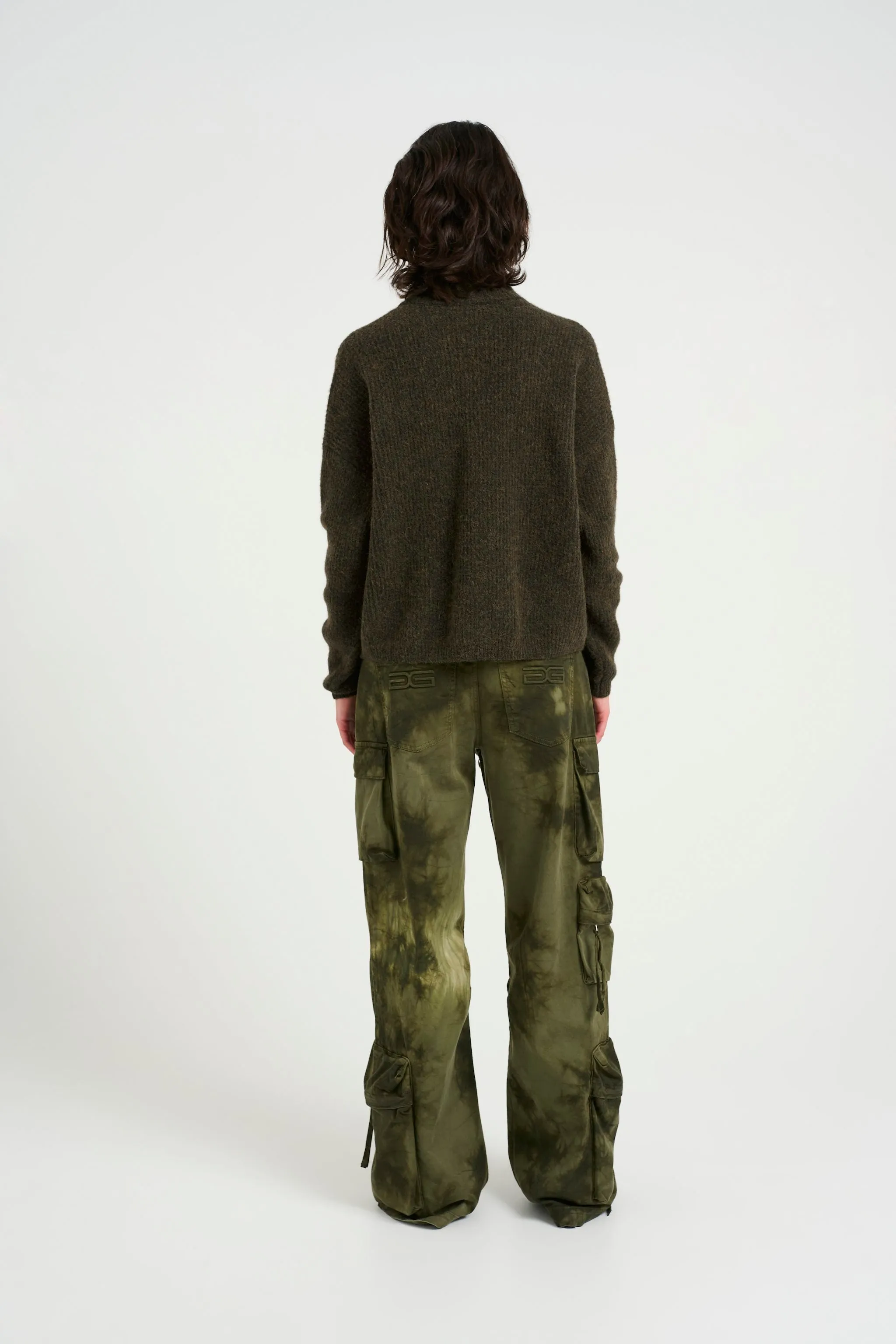 AlphaGZ Short Cardigan - Olive Melange