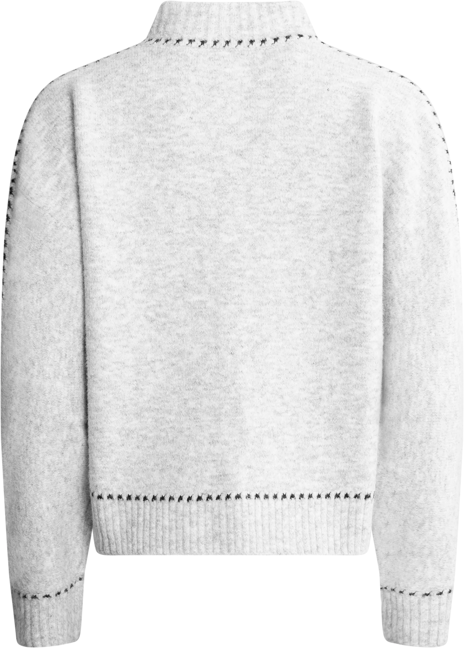 Amalie Stitch Cardigan - Light Grey Melange