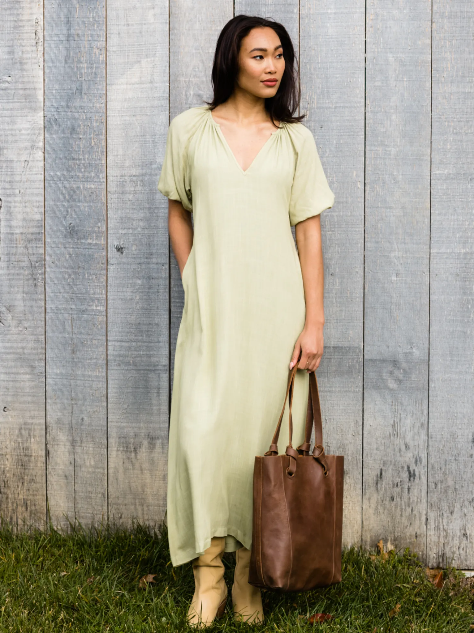 Amari Puff Sleeve Maxi Dress