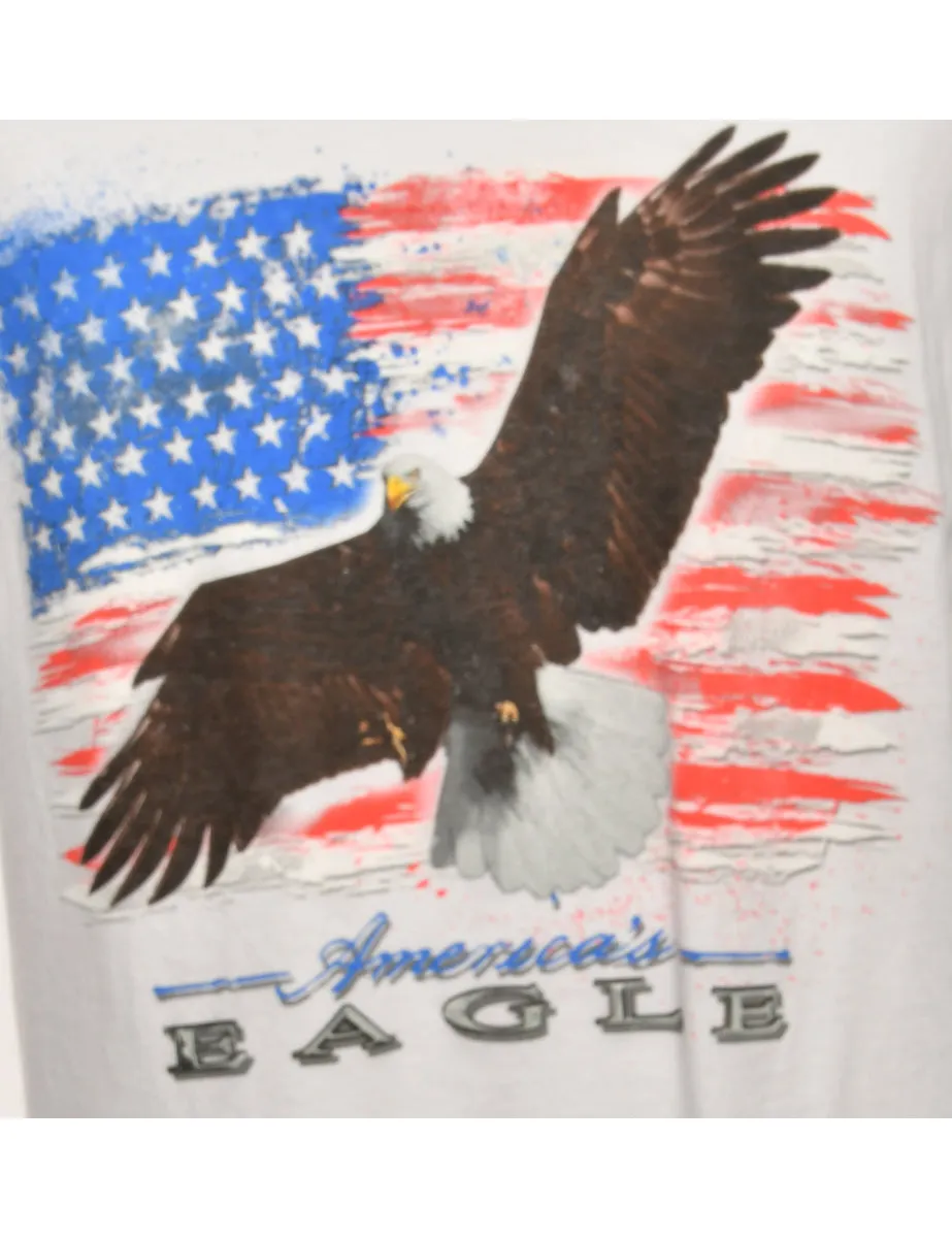 American Eagle Printed T-shirt - L