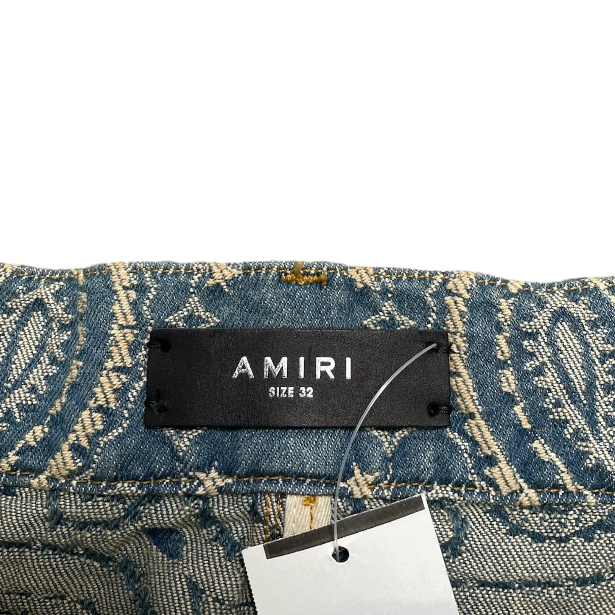 Amiri Bandana Jacquard Straight Jeans Indigo