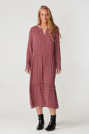 Anna long-sleeved dress - Sundried Tomato