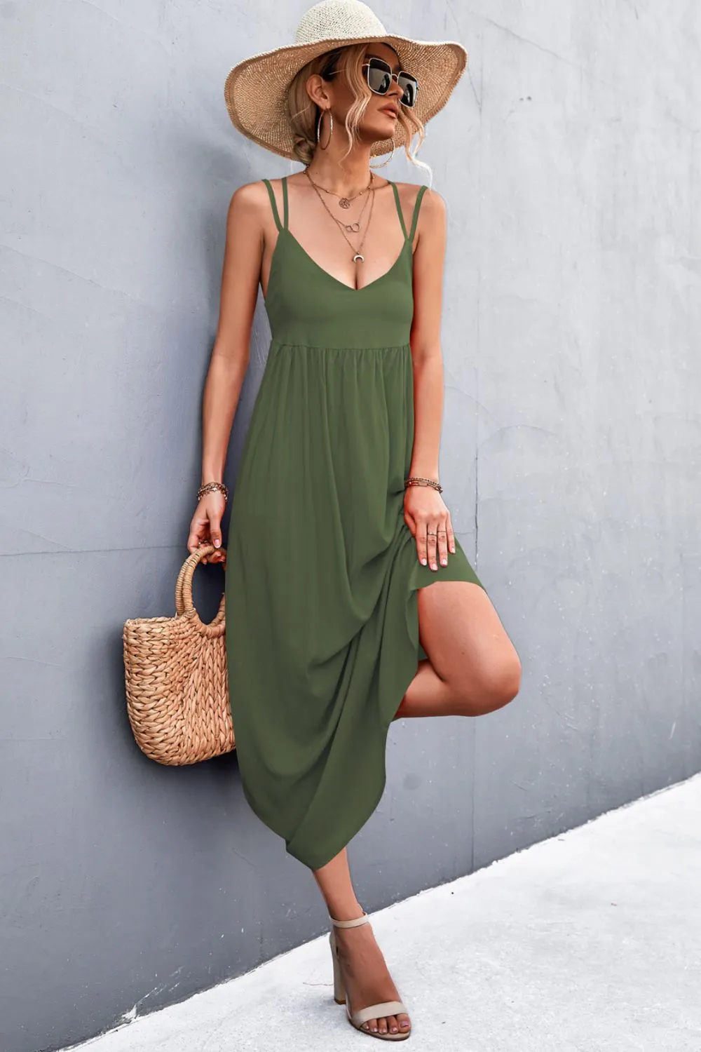 *APP EXCLUSIVE* Double Strap Tie Back Dress