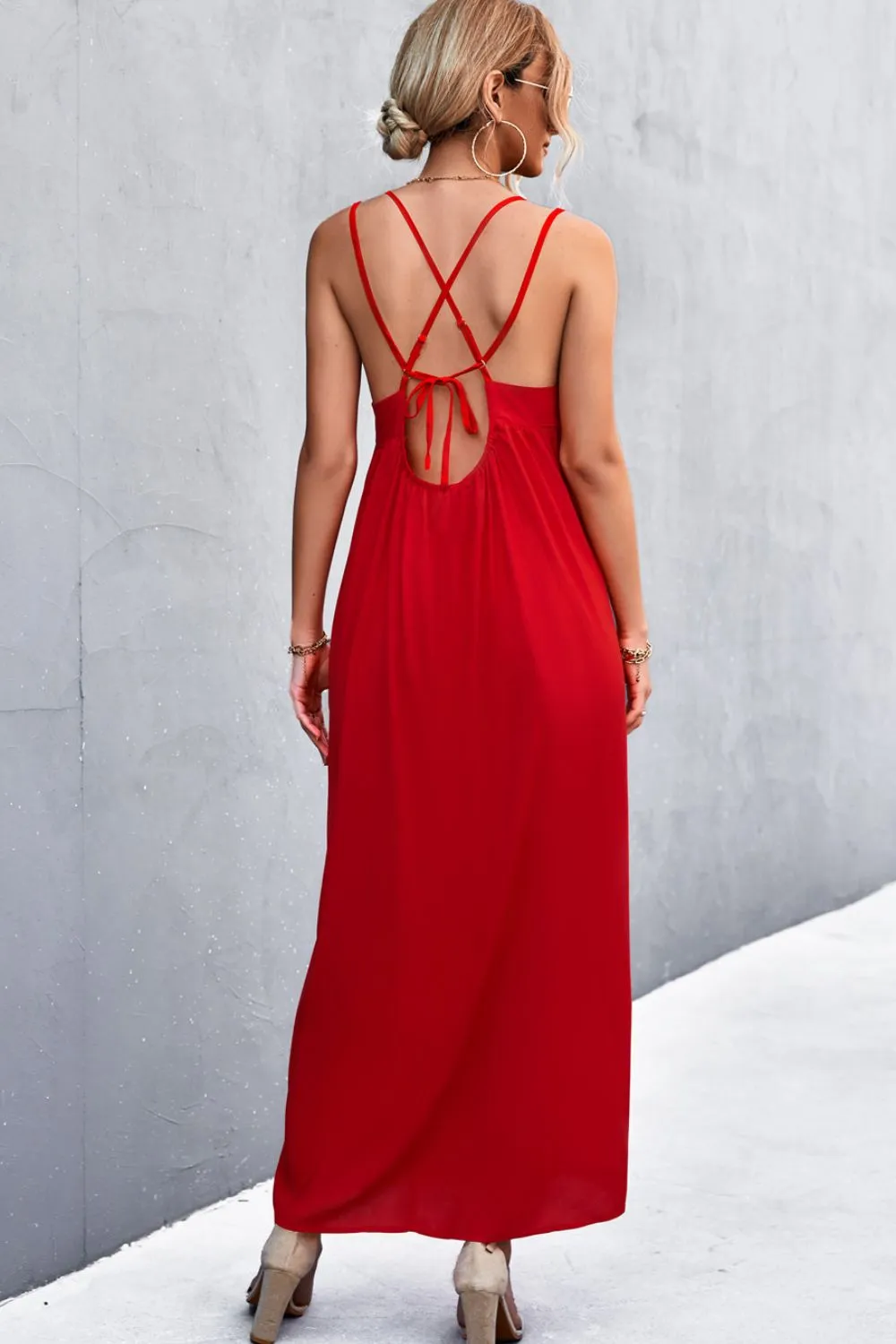 *APP EXCLUSIVE* Double Strap Tie Back Dress