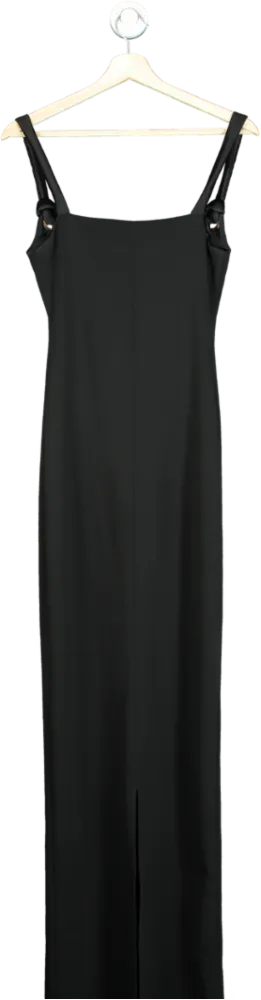 ASOS Black Maxi Dress with Hardware Detail UK 6