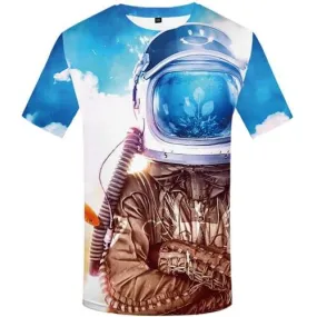 Astronaut T shirts Men Metal Tshirts Cool Galaxy Space Tshirt Anime Harajuku T-shirts Graphic Cosplay Shirt Print Short Sleeve