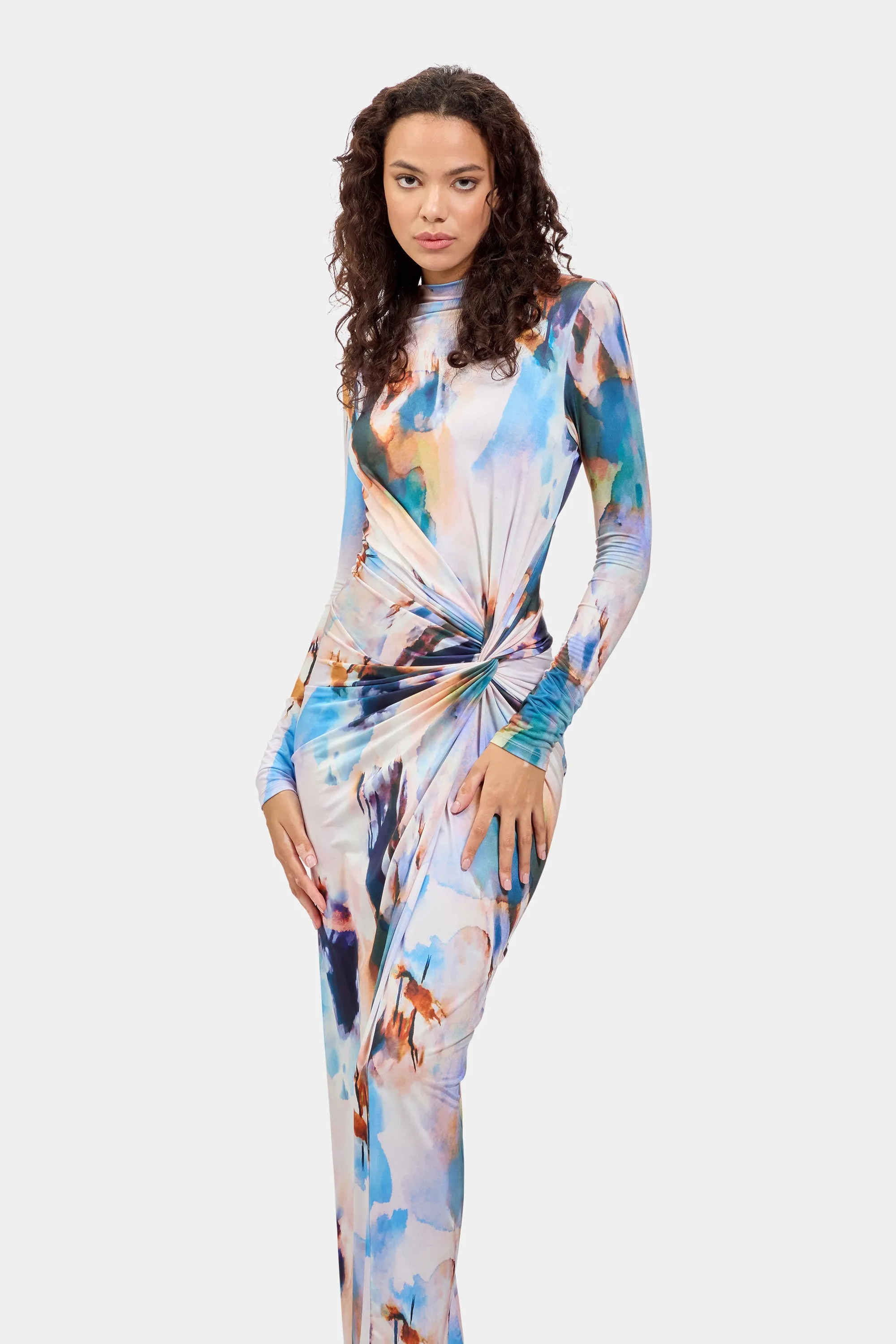 Athena Dress Abstract Print