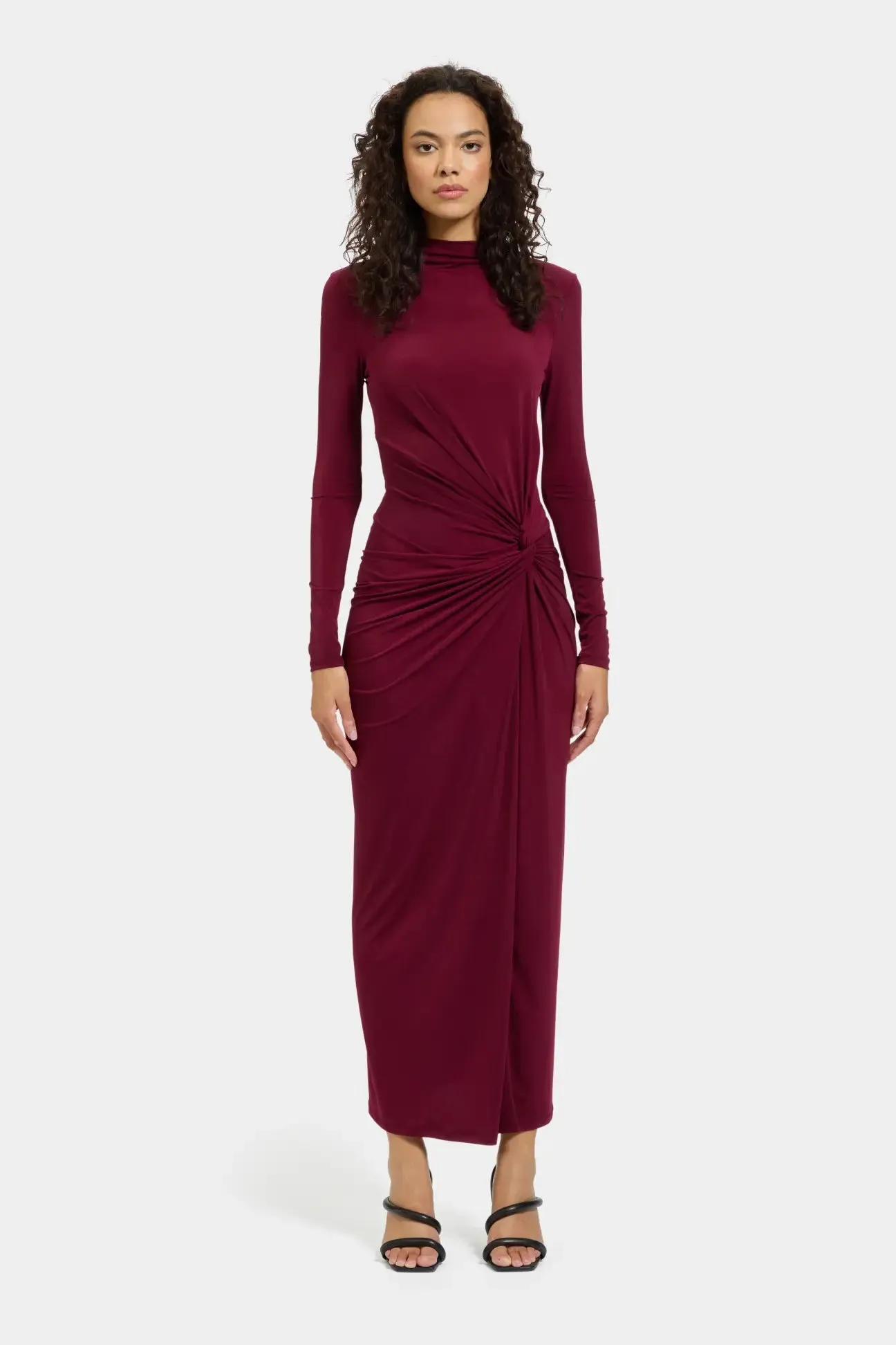 Athena Dress in Burgundy