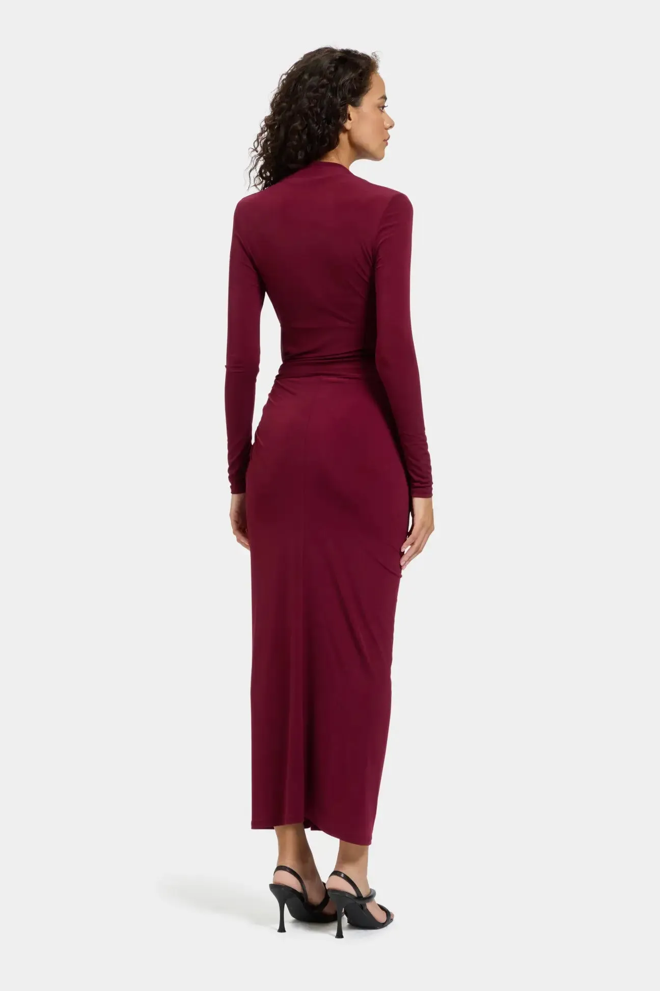 Athena Dress in Burgundy