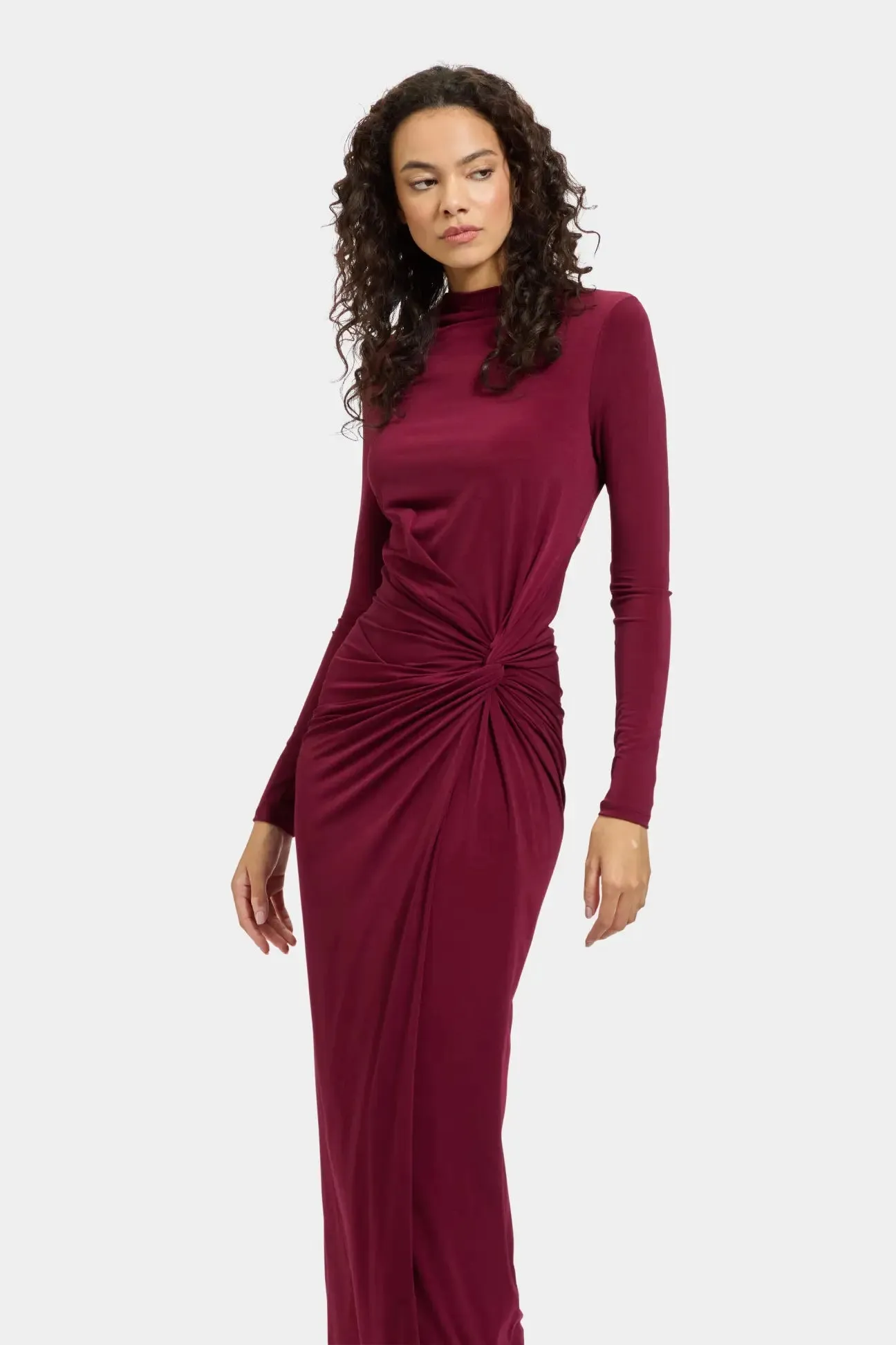 Athena Dress in Burgundy