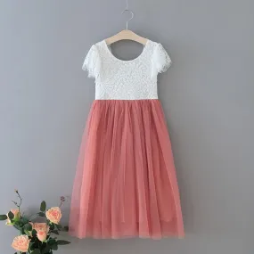 Baby Bohemian Flutter Dress - Tea Pink