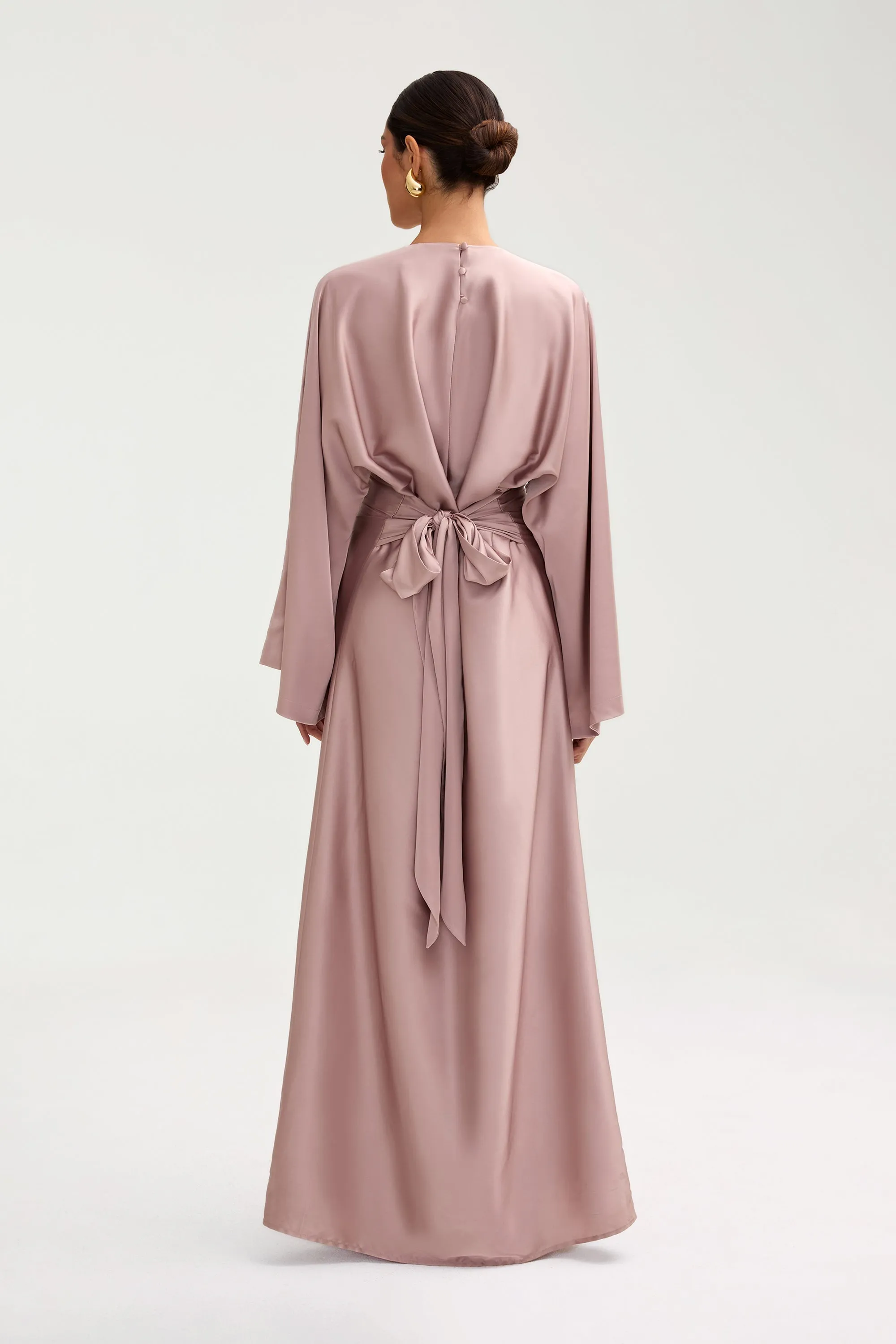 Batool Satin Maxi Dress - Mink