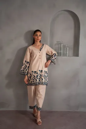 BEIGE & BLUE MINI EMBROIDERED SET (NPA2-24301)