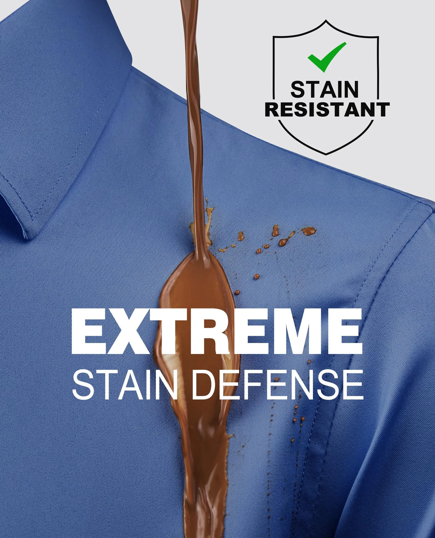 Big & Tall Stretch Wrinkle-Free Shirt Stain Sheild Dress Shirts