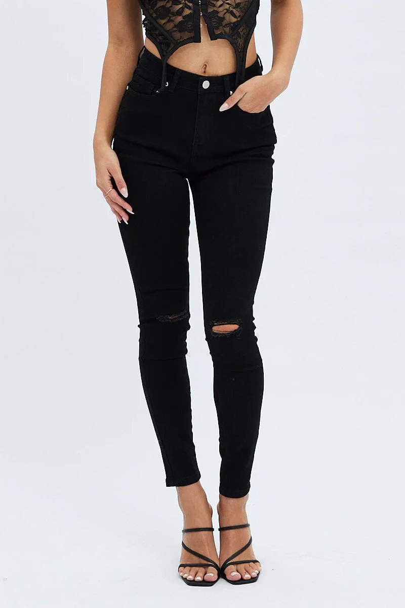 Black Skinny Denim Jeans