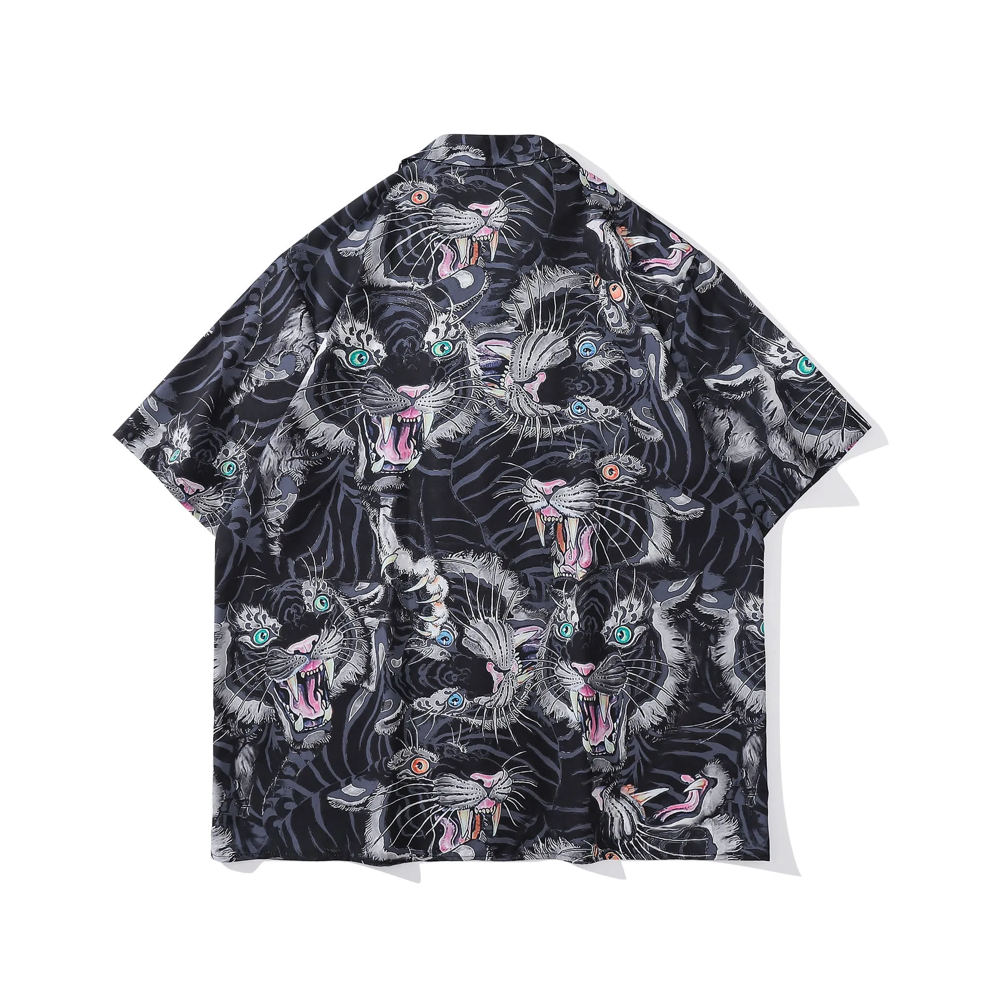 Black Tiger Print Shirt