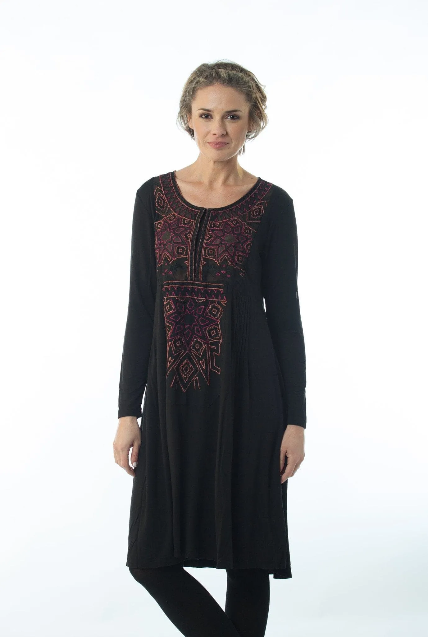 Black/Pink Long Sleeved Breathable Dress - Laurel Dress  (size XS only)