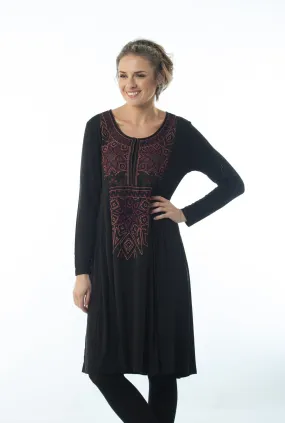 Black/Pink Long Sleeved Breathable Dress - Laurel Dress  (size XS only)