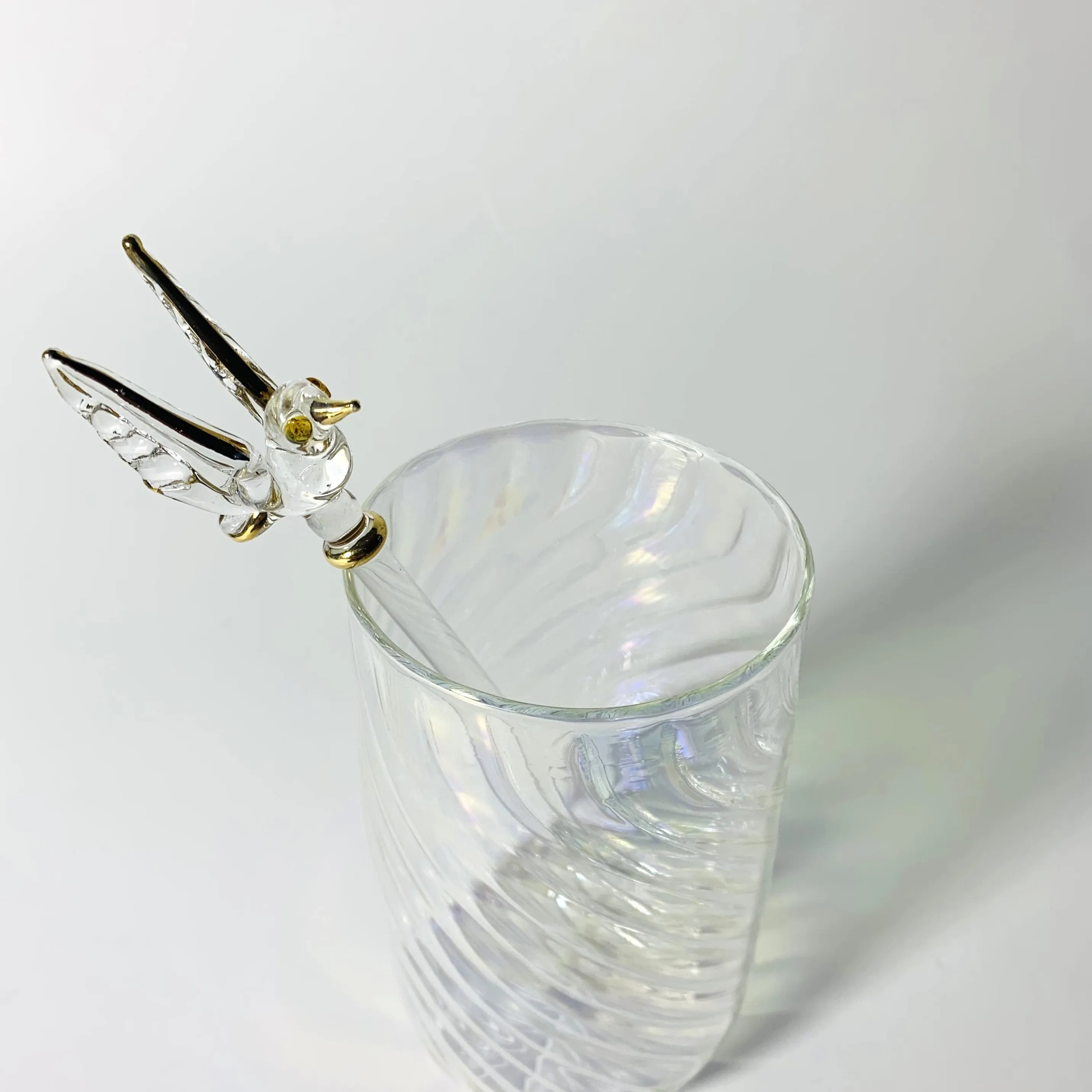 Blown Glass Cocktail Stirrer - Dove