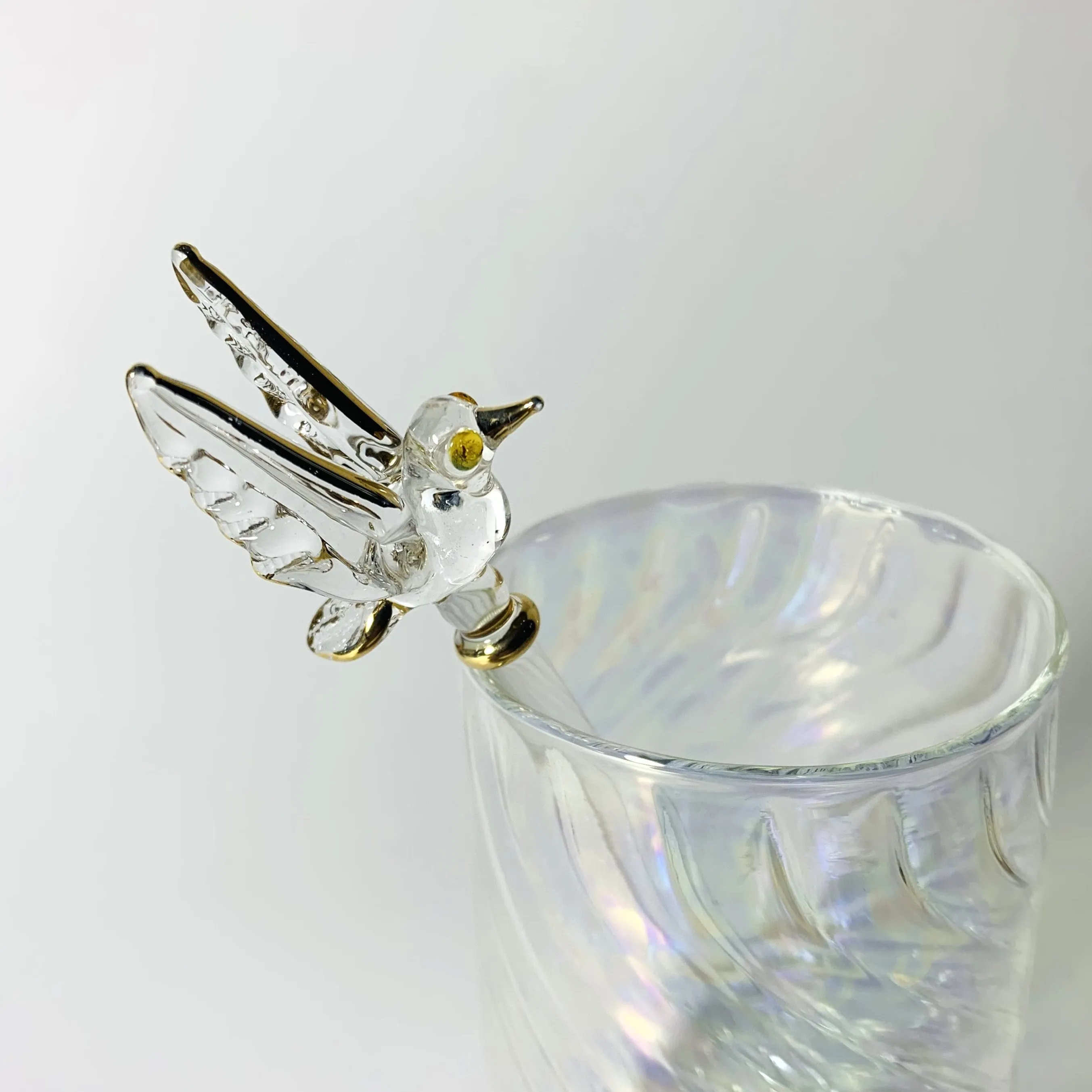 Blown Glass Cocktail Stirrer - Dove