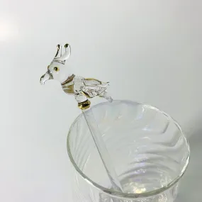 Blown Glass Cocktail Stirrer - Parrot