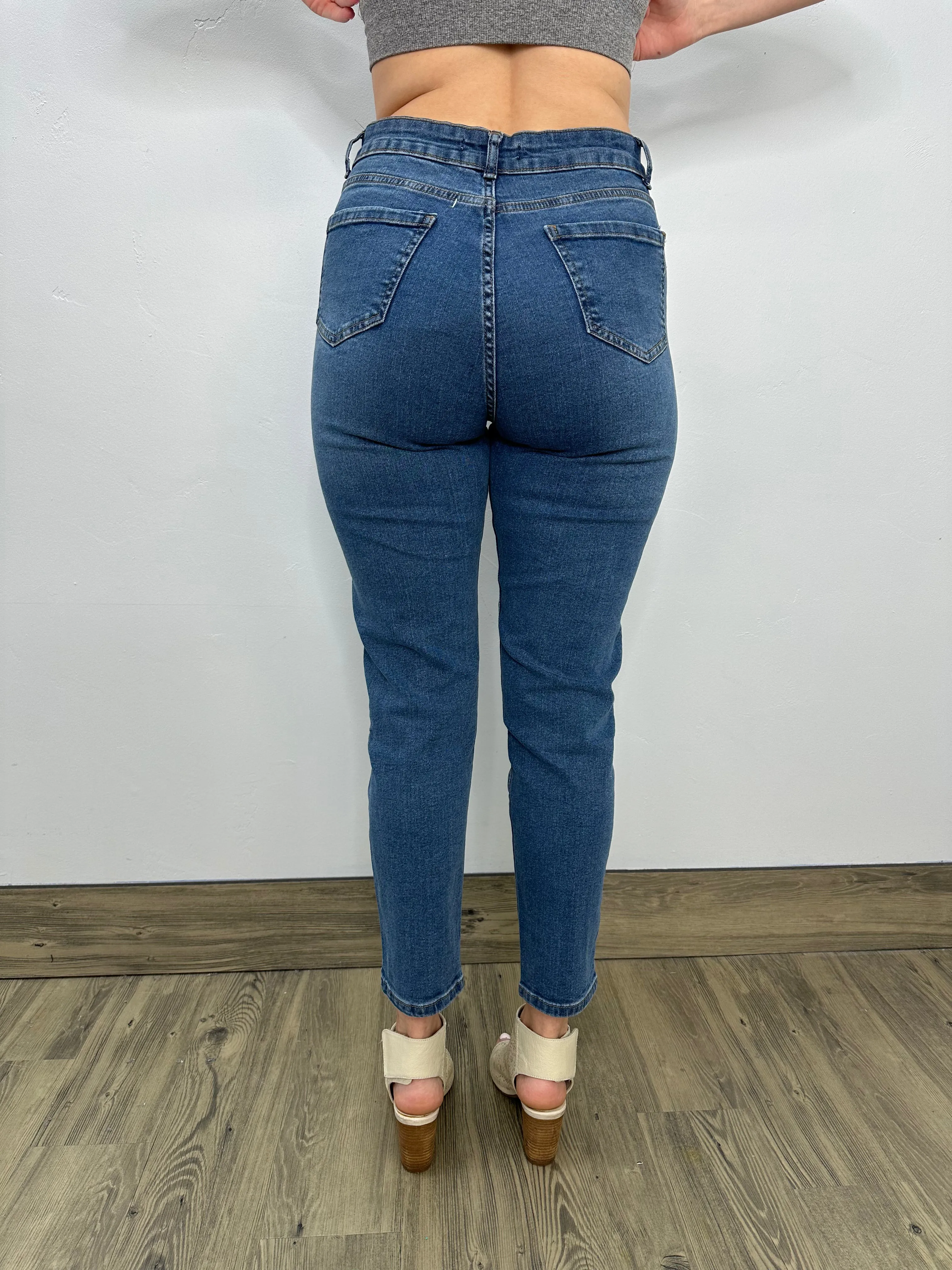 Blue Full Length Denim Jeans